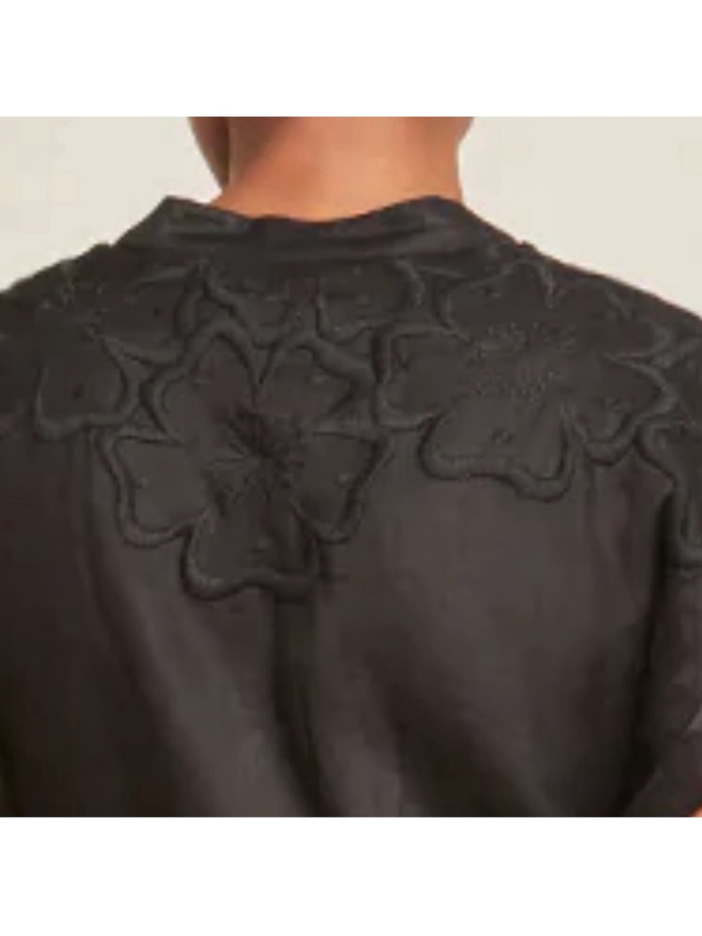 Veronica Beard Black Archie Floral Embroidered Dress Applique LBD Sz 8 - Picture 6 of 15